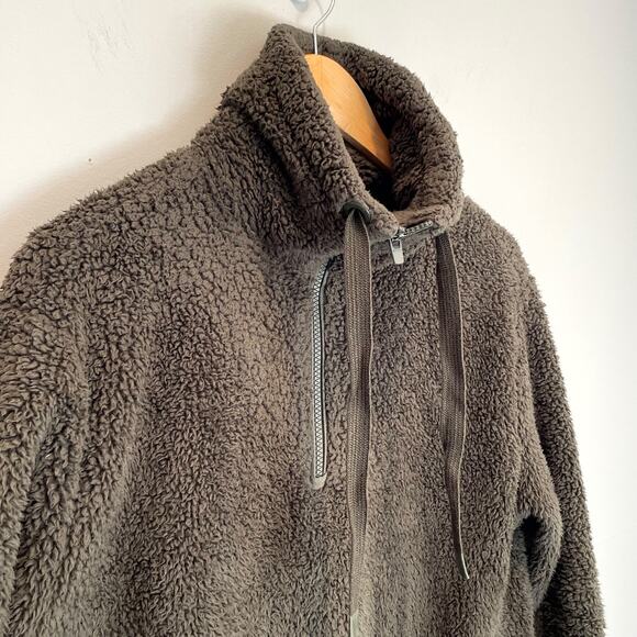 Athleta Talus Sherpa Half Zip in Olive Green - size XS - Picture 4 of 11